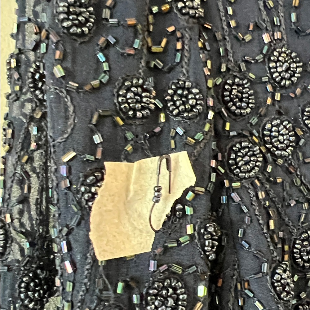 Adrianna‎ Papell - Navy Beaded Silk Formal Shell - 8 - Picture 9 of 10